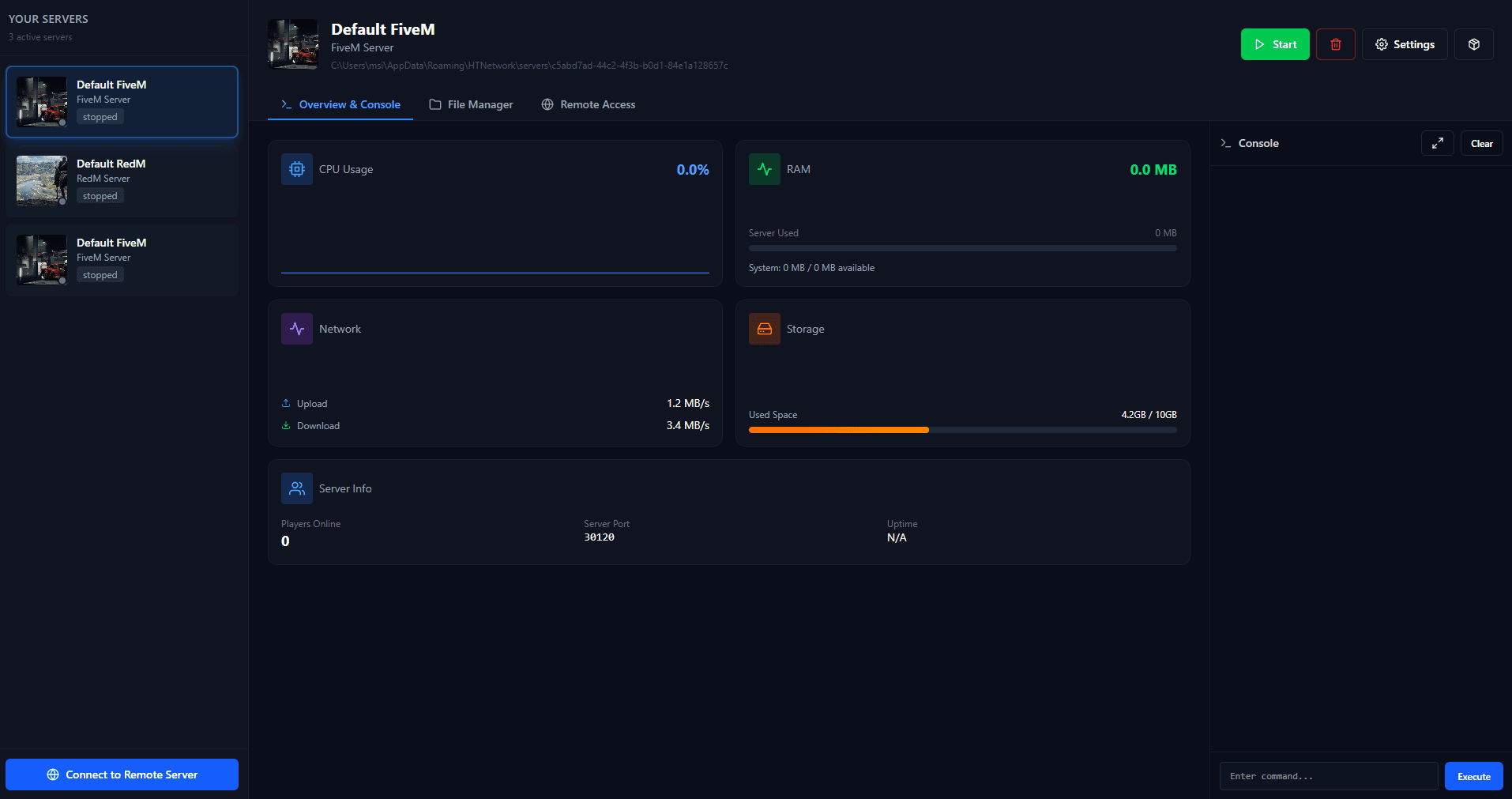 HTN Panel interface preview